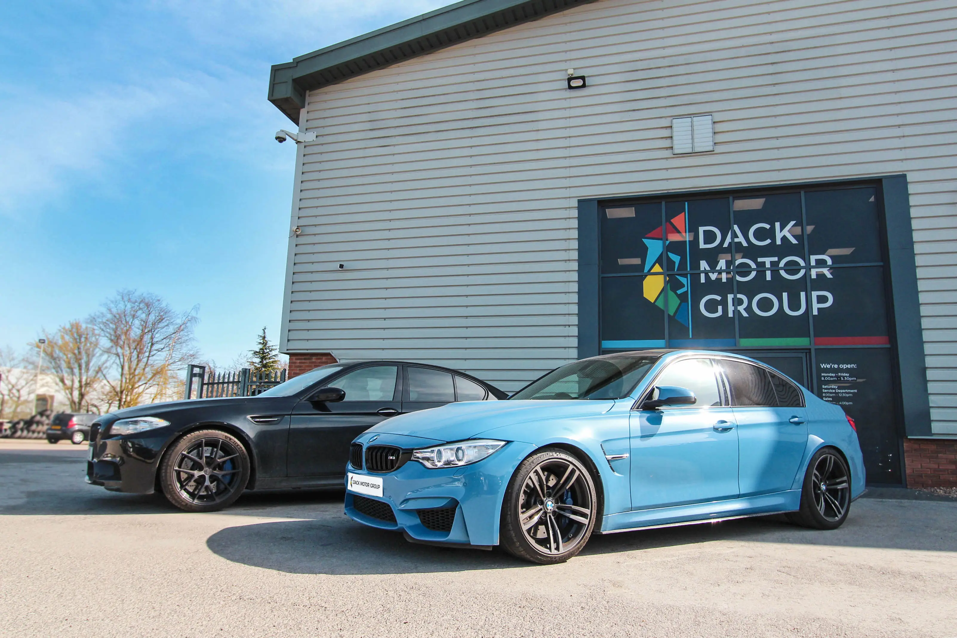 BMW outside the Dack Motor Group workshop in Lincoln