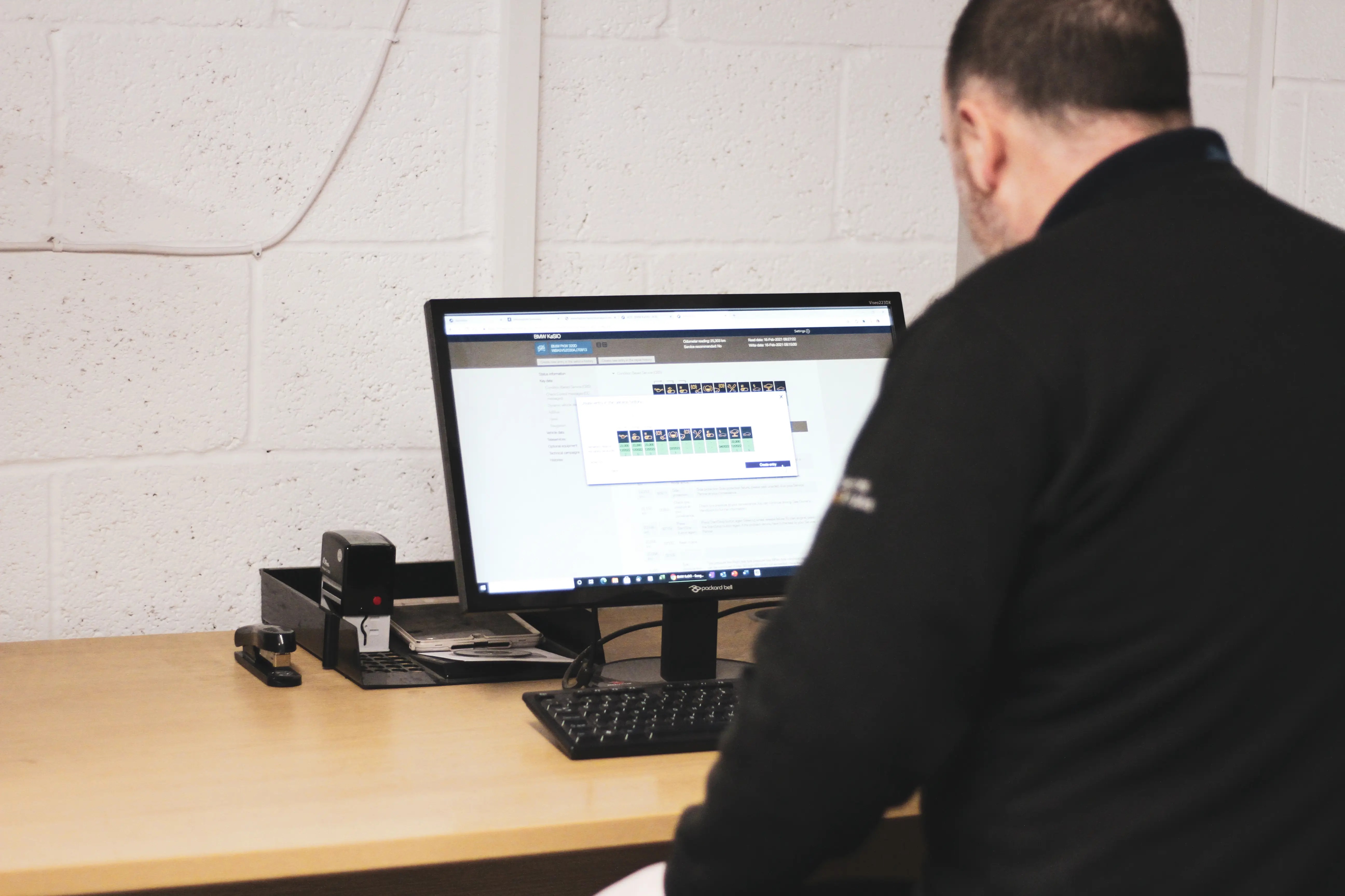 BMW diagnostic system in use at Dack